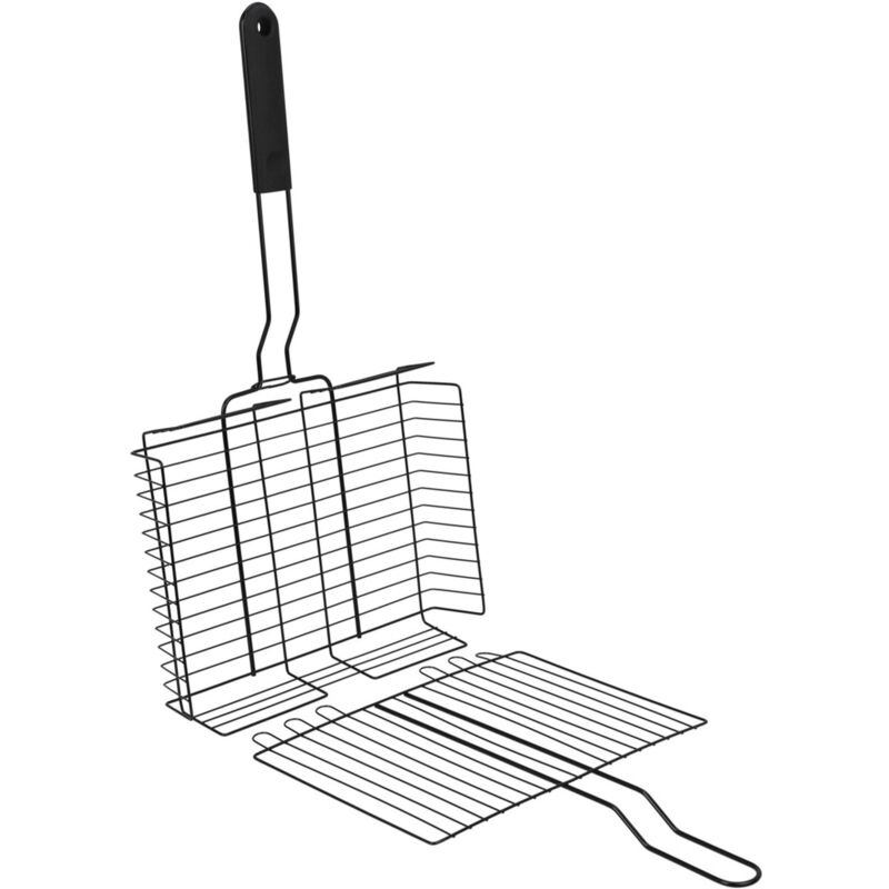 Wellhome - Grill bbq Well Home Square avec revêtement antiadhésif 56x31cm