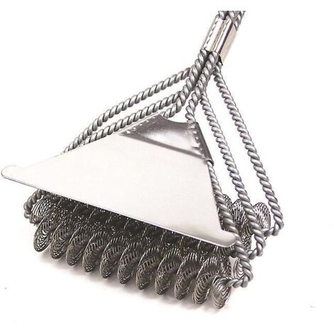Grill Cleaning Brush - Bristle-Free BBQ Grill Brush - Rust-Resistant Stainless Steel BBQ Cleaner - Safe for Porcelain, Ceramic, and Steel