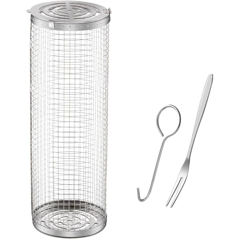 Grill de barbecue, cage de barbecue ronde, cage fumée extérieure, portable, 31 10 10cm