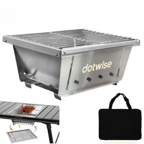 Grill de Barbecue en acier inoxydable 304, poêle d'extérieur Portable, poêle de Table IGT, poêle à bois de chauffage pliant, poêle de Camping