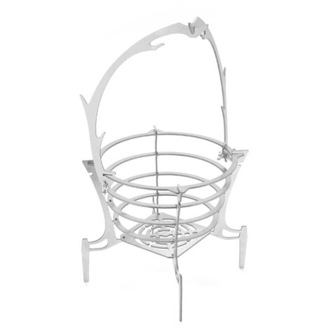Grill de Camping Pliable pour Feu de Bois, Poêle Portable pour Randonnée et Barbecue en Plein Air
