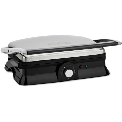 Grill électrique multifonction 2000W – Surface de cuisson 29,7 x 23 cm – Acier inoxydable – Thermostat réglable – Hkoenig