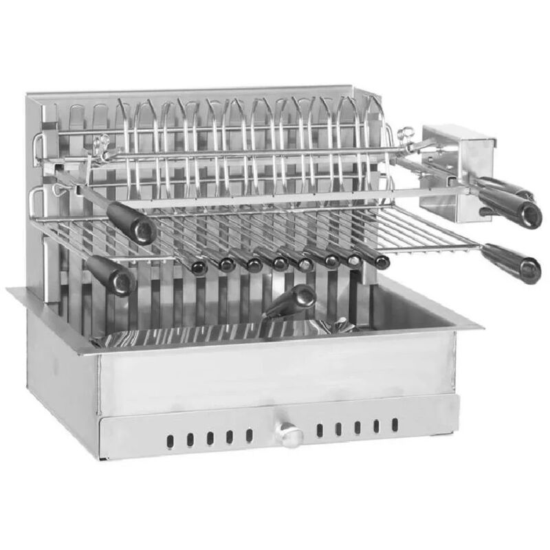 

Parrilla incorporada de acero inoxidable de 61 cm con asador eléctrico