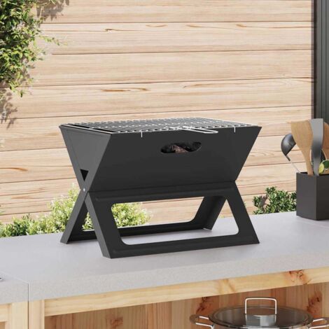 Grill extérieur Noir 46 x 30 x 31 cm Acier vidaXL