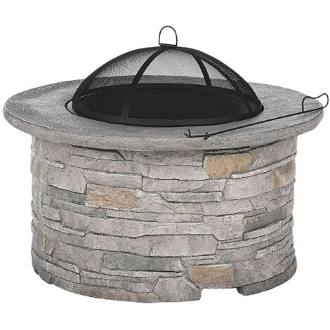 Grill Fire Pit TAMBORA Concrete Grey