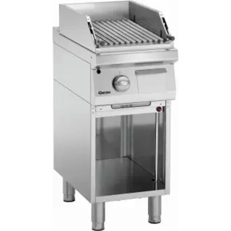 Grill inox pierre pierre de lave gaz, sur support ouvert, 9000 W, GAZ
