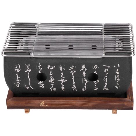 Grill Japonais Mini Barbecue Charbon en Alliage d'Aluminium pour Maison Accessoire Four