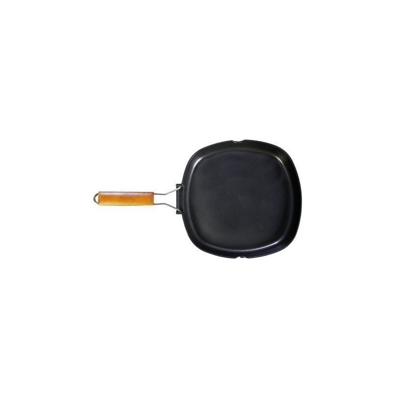 

Grill Plancha 28X28Cm Liso Mango Abatible Aluminio/Fundido Ecostone Cookware