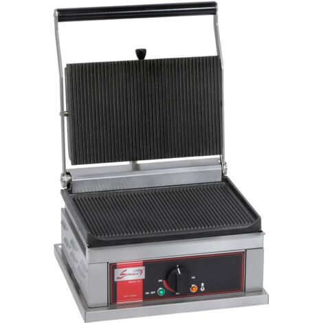 Grill Panini Simple - Grand modèle - 2 plaques Rainurées - Sofraca