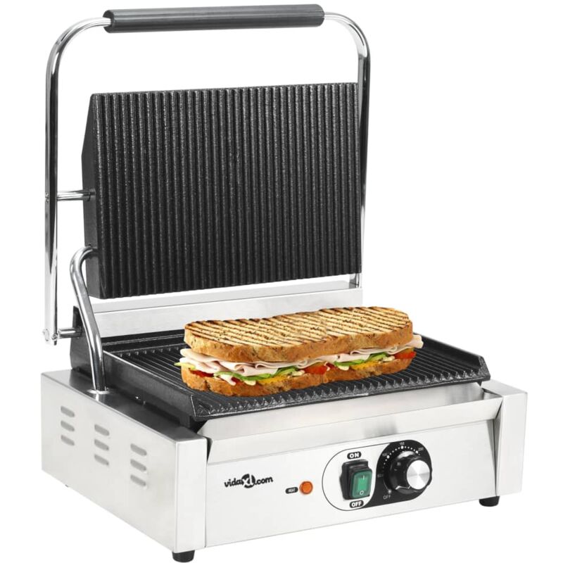 Grill parrilla estriada 2200 w 43x30,5x20 cm Vidaxl 325826