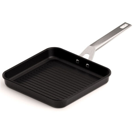 Grill Plancha 23X23Cm Rayas Con Mango Induccion Aluminio/Fundido  Aire Valira