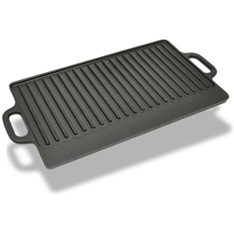 Grill Platter Cast Iron Reversible 50x23 cm vidaXL