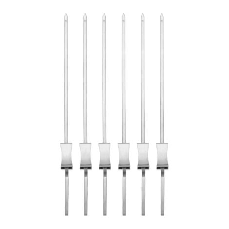 Grill Skewers with Handle,Stainless Steel BBQ Skewer Kabob Skewers for Meat, Chicken, Sausages,A