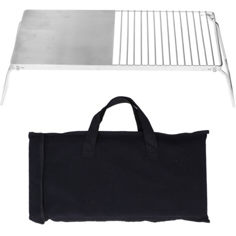 Grill Stand Multifunctional Folding Stainless Steel Outdoor Kitchen Stand for BBQ Grilling Camping Trip Travel