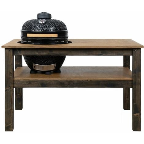 Grill Table, BBQ Kitchen Space for Kamado Green Egg Large (L-160cm W-90cm H-88cm)