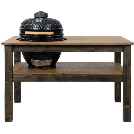 Grill Table, BBQ Kitchen Space for Kamado Joe Junior (L-160cm W-90cm H-88cm)