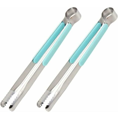 Grill Tongs Set of 2, Stainless Steel Grill Tongs, Heat Resistant Grill Tongs for Outdoor Grilling Accessories, 10 Inch