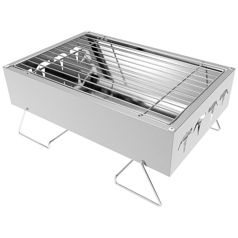 

Grill Top Soporte para acampar, acero inoxidable, plegable