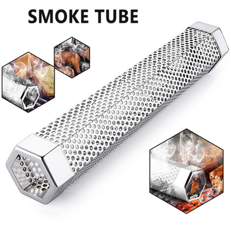 Grill vapeur avec tuyau en acier inoxydable pour fumage à froid aux granulés de bois, accessoires de barbecue, 30 cm (12 pouces) - AquaForge