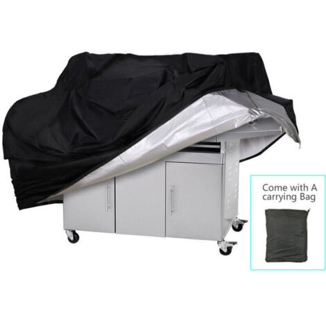 Grillabdeckung, 210D silberbeschichtetes Polyester-Oxford-Gewebe – quadratisch, Größe L (0,39 kg), Maße: 170 x 61 x 117 cm