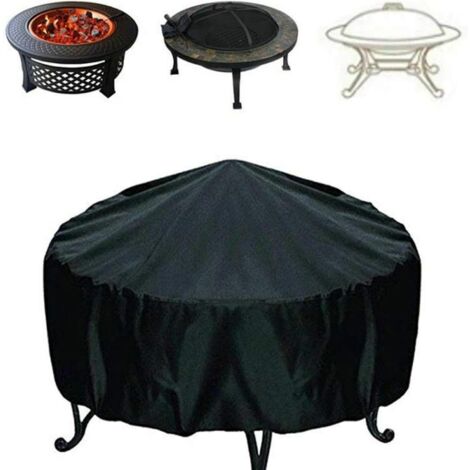 Grillabdeckung, runde Grillabdeckung für den Außenbereich, Grillabdeckung für den Garten im Freien, regensichere, staubdichte und UV-beständige runde Grillabdeckungen, kleine runde Tischabdeckung