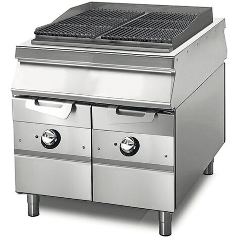 Grillade Électrique sur Coffre avec Tiroirs à Eau, Cuisson en Fonte pour Viande/Poisson - Virtus