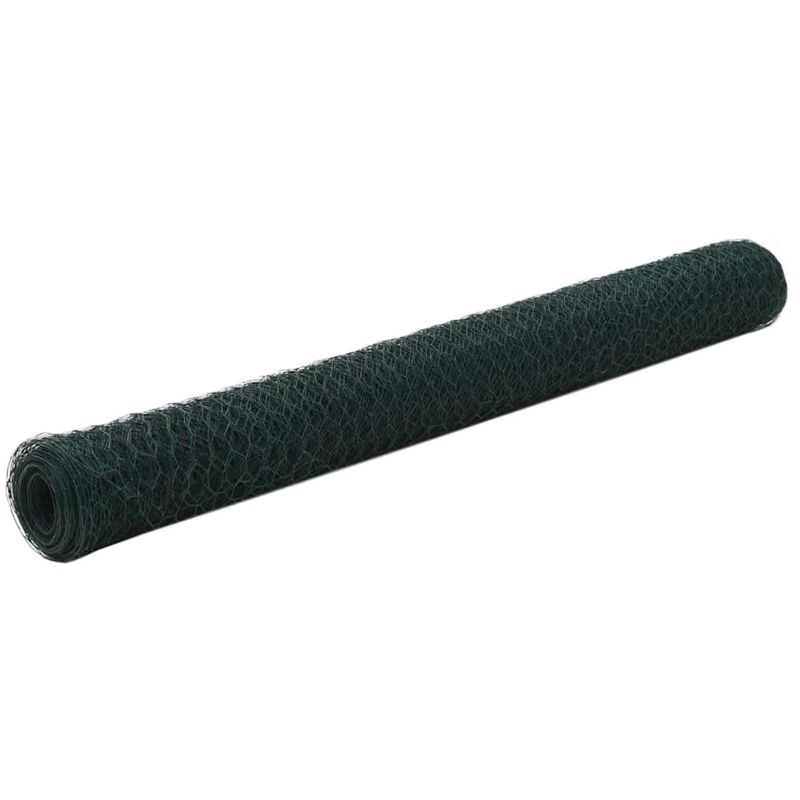 Grillage Acier avec revêtement en pvc 25x1,2 m Vert
