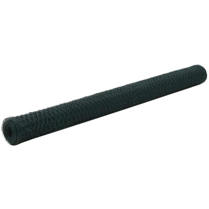 Grillage Acier avec revêtement en pvc 25x1,5 m Vert