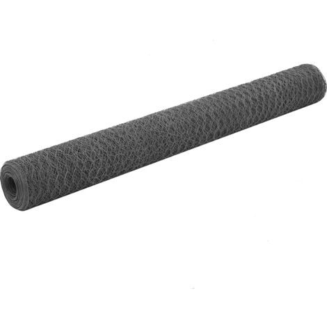 Grillage Acier avec revêtement en PVC 25x1,2 m Gris 2
