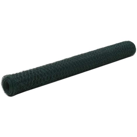 Grillage Acier avec revêtement en PVC 25x1,2 m Vert