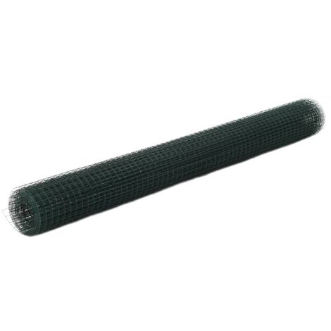 Grillage Acier avec revêtement en PVC 25x1,5 m Vert 4