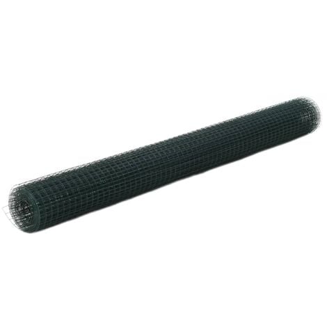 Grillage Acier avec revêtement en PVC 25x1,5 m Vert