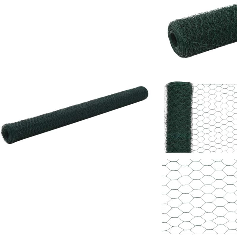 Grillage Acier avec revêtement en pvc 25x1,5 m Vert - Grillage - Grillages - Clôture Métallique - Clôtures Métalliques