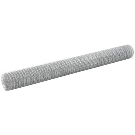 Grillage Acier galvanisé 25 x 1,5 m Carré Argenté