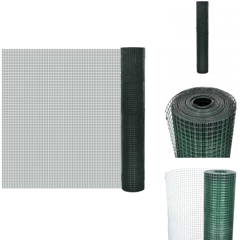 Grillage Acier galvanisé et revêtement en pvc 25 x 1 m Vert - Grillage - Grillages - Clôture - Clôtures