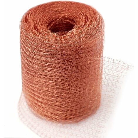 Grillage Anti Rongeur de Haute Qualité, 100% Cuivre Anti Limace Escargot Souris Rat Oiseaux Nematodes Ferramol, Filet de Cuivre Tricot pour l'intérieur, Le Jardin(6 Mètres)