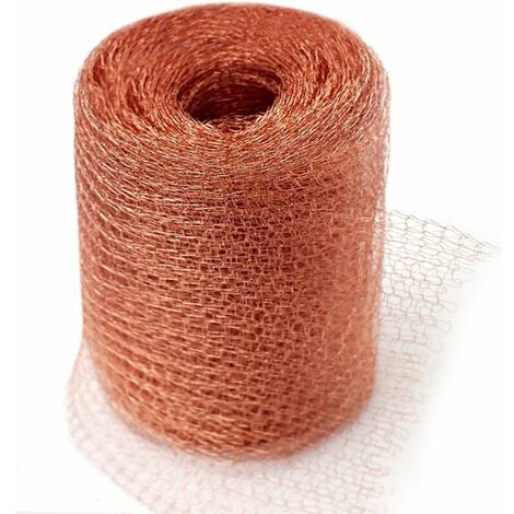 Grillage Anti Rongeur de Haute Qualité, 100% Cuivre Anti Limace Escargot Souris Rat Oiseaux Nematodes Ferramol, Filet de Cuivre Tricot pour l'intérieur, Le Jardin(6 Mètres)