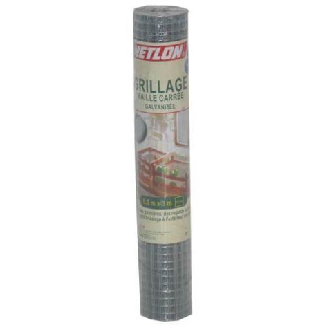 Grillage carré - NATURE - 0,5 x 3 m - Ep. 12,7 mm - Gris