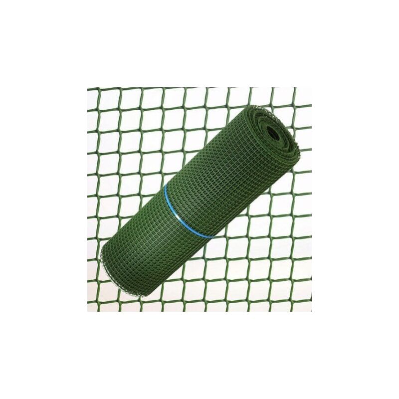 Grillage carrés plastique 0,5 cm x 1 mètre vert rouleau 25 mètres