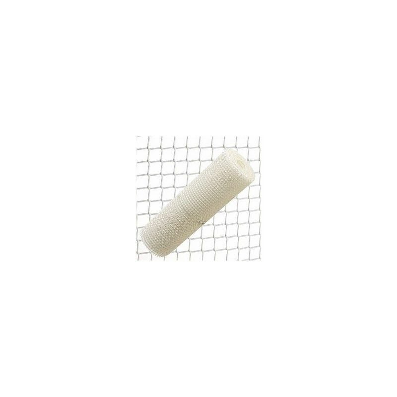 Tissu carré en plastique 1,0 cm. x 1 mètre. Rouleau Blanc 25 mètres