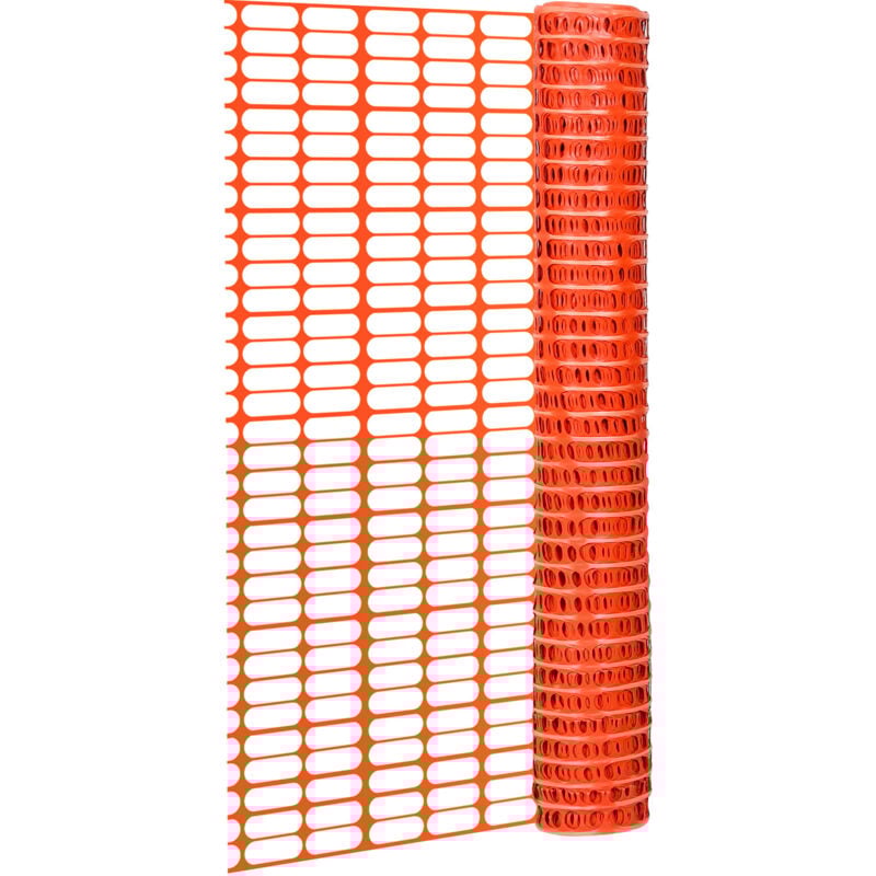 Grillage de signalisation 1x50m, Barrière de signalisation et plastique, Orange