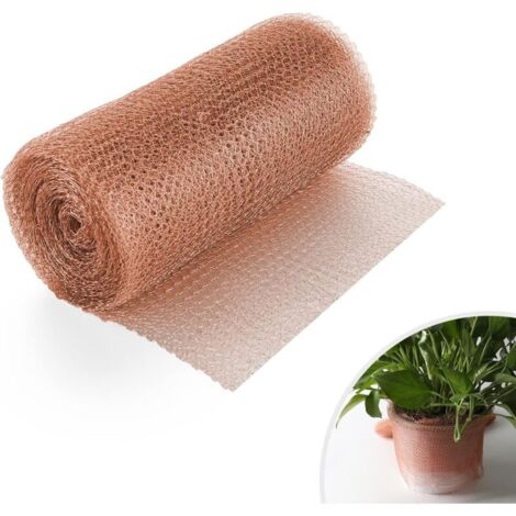 Grillage en cuivre, 12,5 cm6 m, grillage en cuivre flexible, protection contre les rongeurs, limaces et escargots, pour la culture de plantes et la protection du jardin