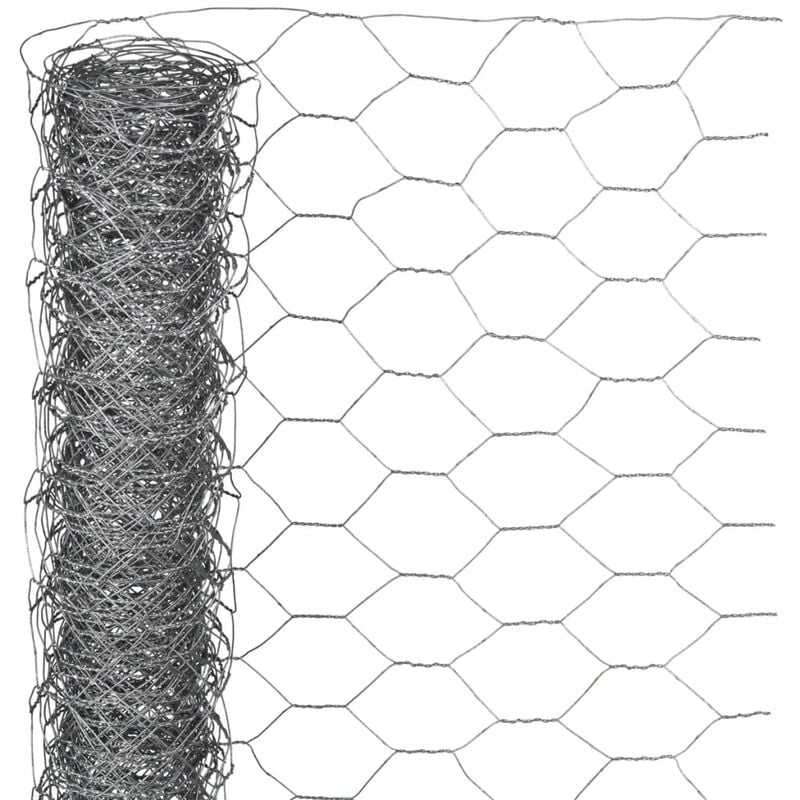 Nature - Grillage métallique hexagonal 1 x 10 m 40 mm Acier galvanisé