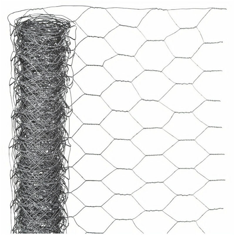 Nature - Grillage métallique hexagonal 0,5 x 10 m 40 mm Acier galvanisé