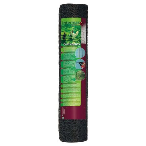 Grillage Galvanex Maille 19 0m50x10m Plastifié - Intermas Gardening
