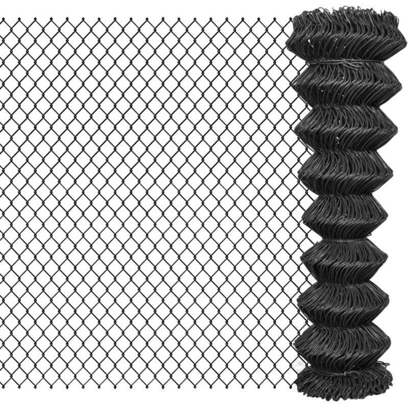 Fence en acier avec une conception de couleurs gris robuste disponibles différentes tailles taille : 15x1,5 m