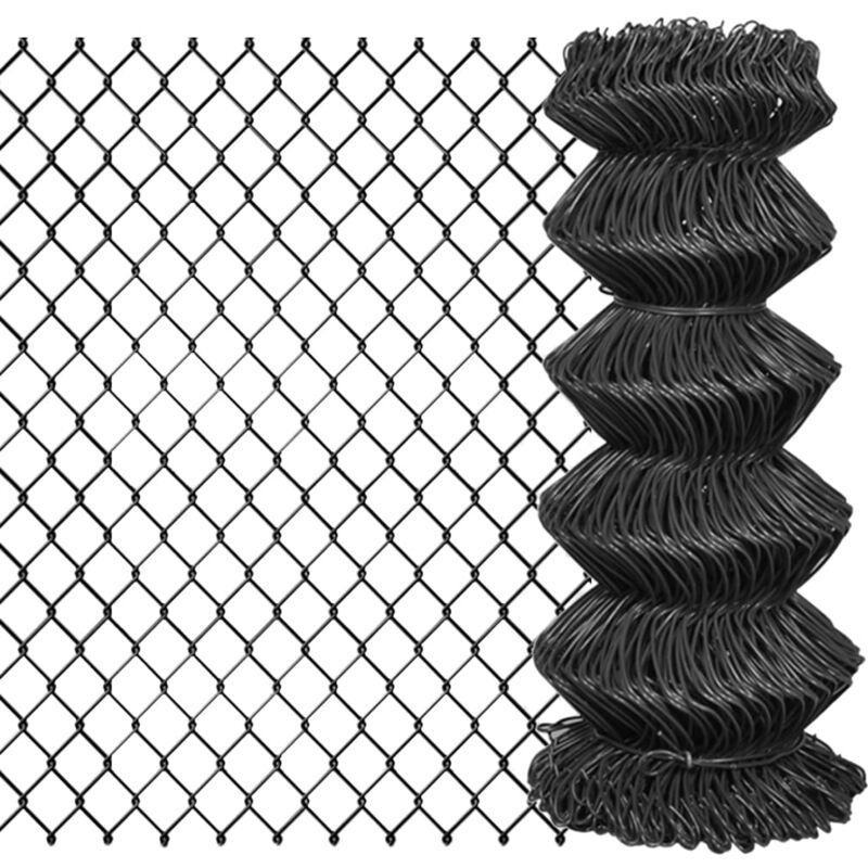 Clôture à mailles Acier 25 x 0,8 m Gris Vidaxl