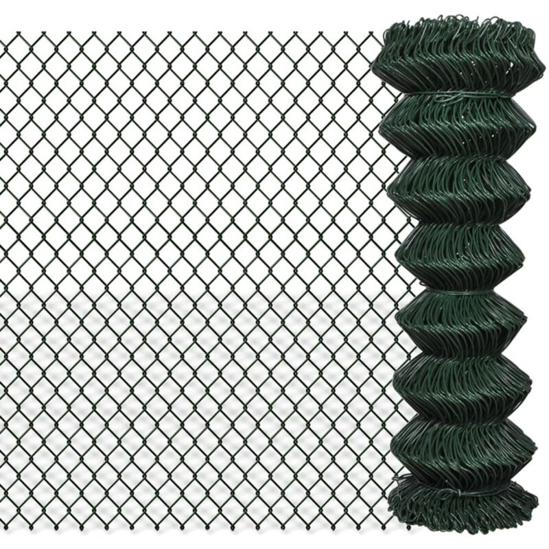 Vidaxl - Cl&ocirc;ture &agrave; mailles losang&eacute;es Acier 1,25x25 m Vert