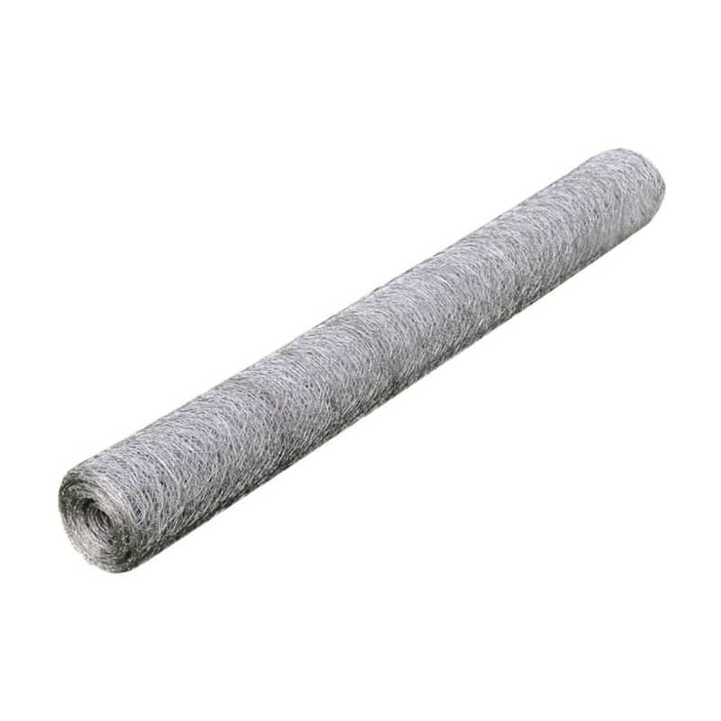 Vidaxl - Grillage pour volière Acier galvanisé 25 x 1 m Argenté