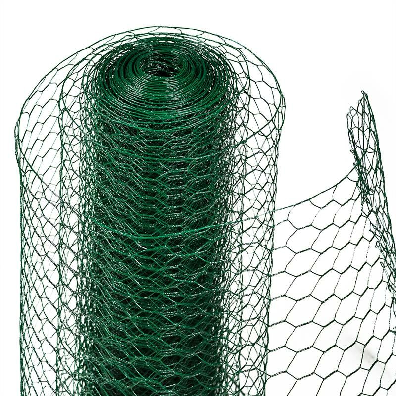 Fil de fer hexagonal pour clôture à lièvres 0.75 x 10 m Fil de fer à mailles ver